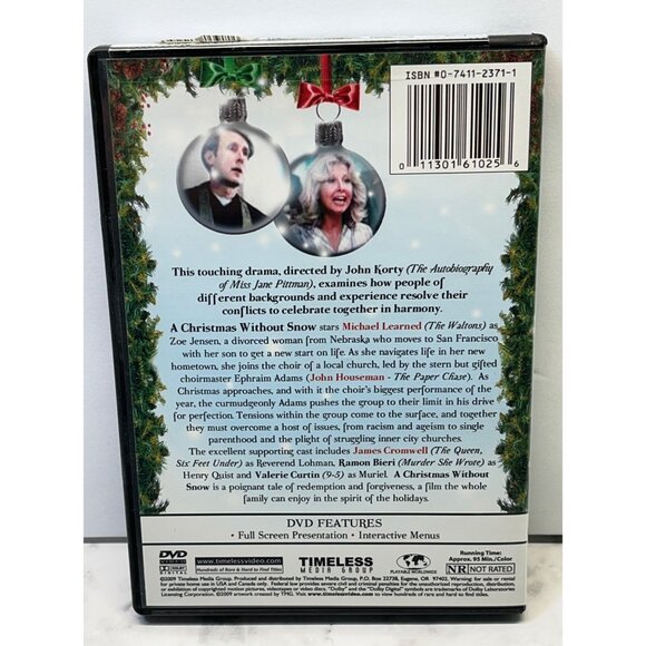 A Christmas Without Snow DVD Michael Learned John Houseman James Cromwell - Picture 2 of 6